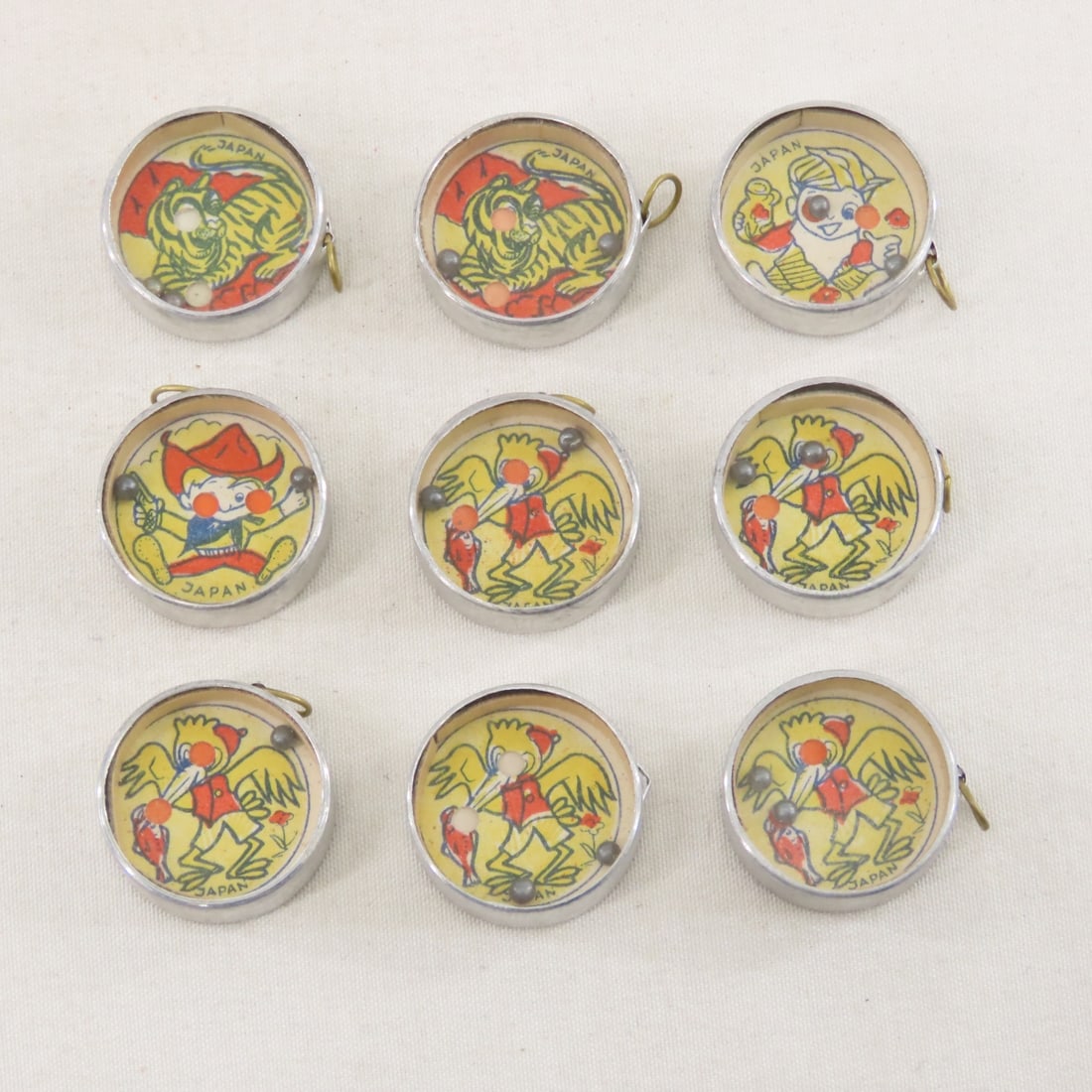 9 Japan Dexterity Puzzle charms - all mirror back (1 of 9)