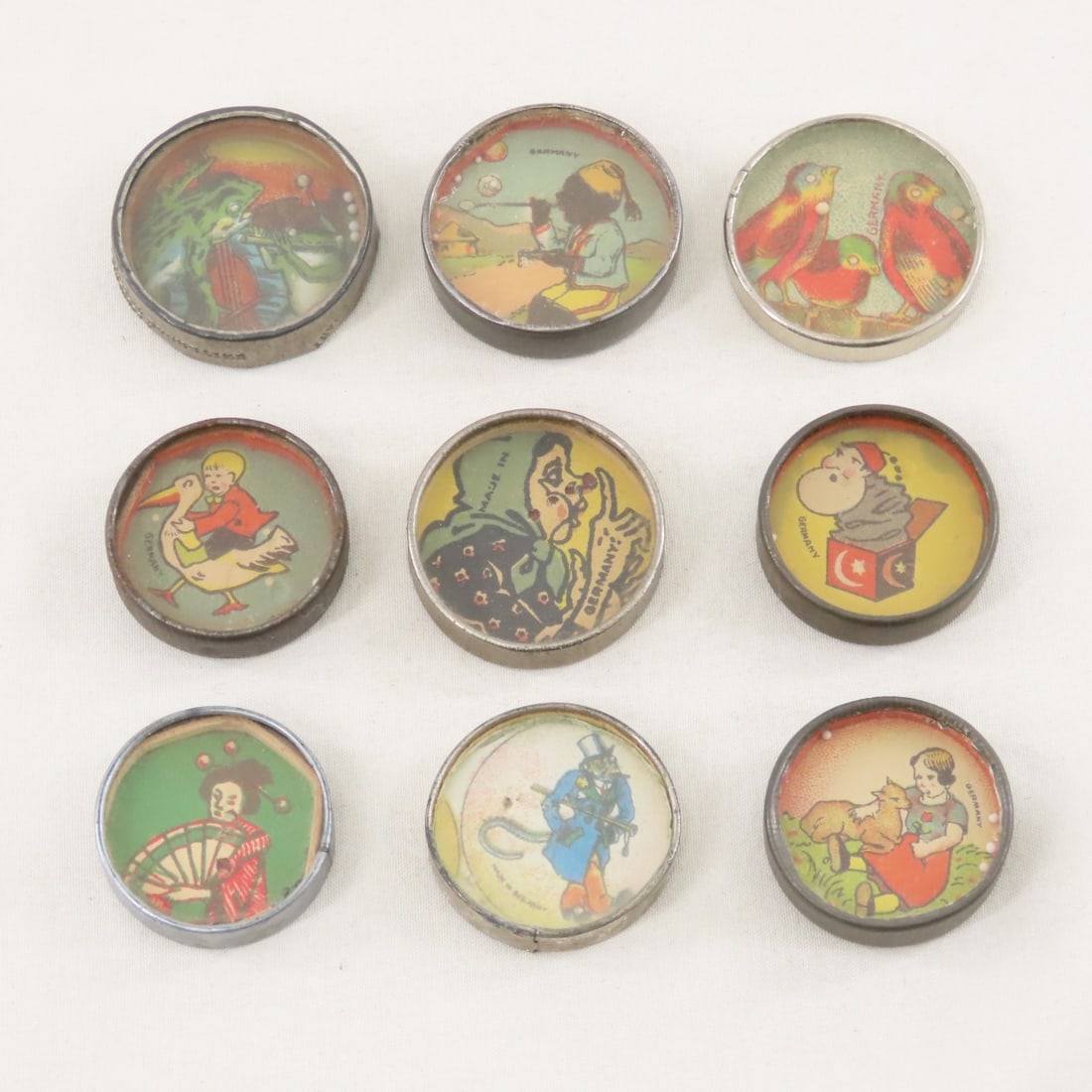 9 Antique German Dexterity Puzzles, under 1.5" (1 of 20)