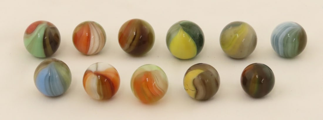 11 Vintage Master Marble Sunbursts: 11 Vintage Master Marble Sunbursts - Lot Size 3x3x3" 1lbPhotos are part of description. Please ask questions and read terms & conditions before bidding.