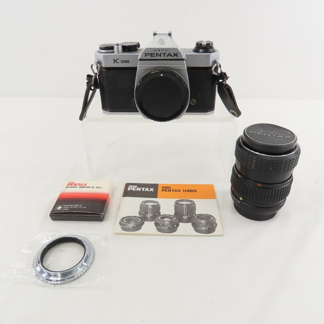Pentax K1000 35mm Film Camera, Manual & Adapter (1 of 15)