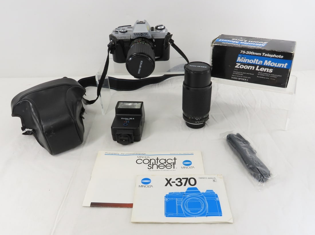 Minolta X-370, 35mm Camera, Lens, Flash & more (1 of 19)