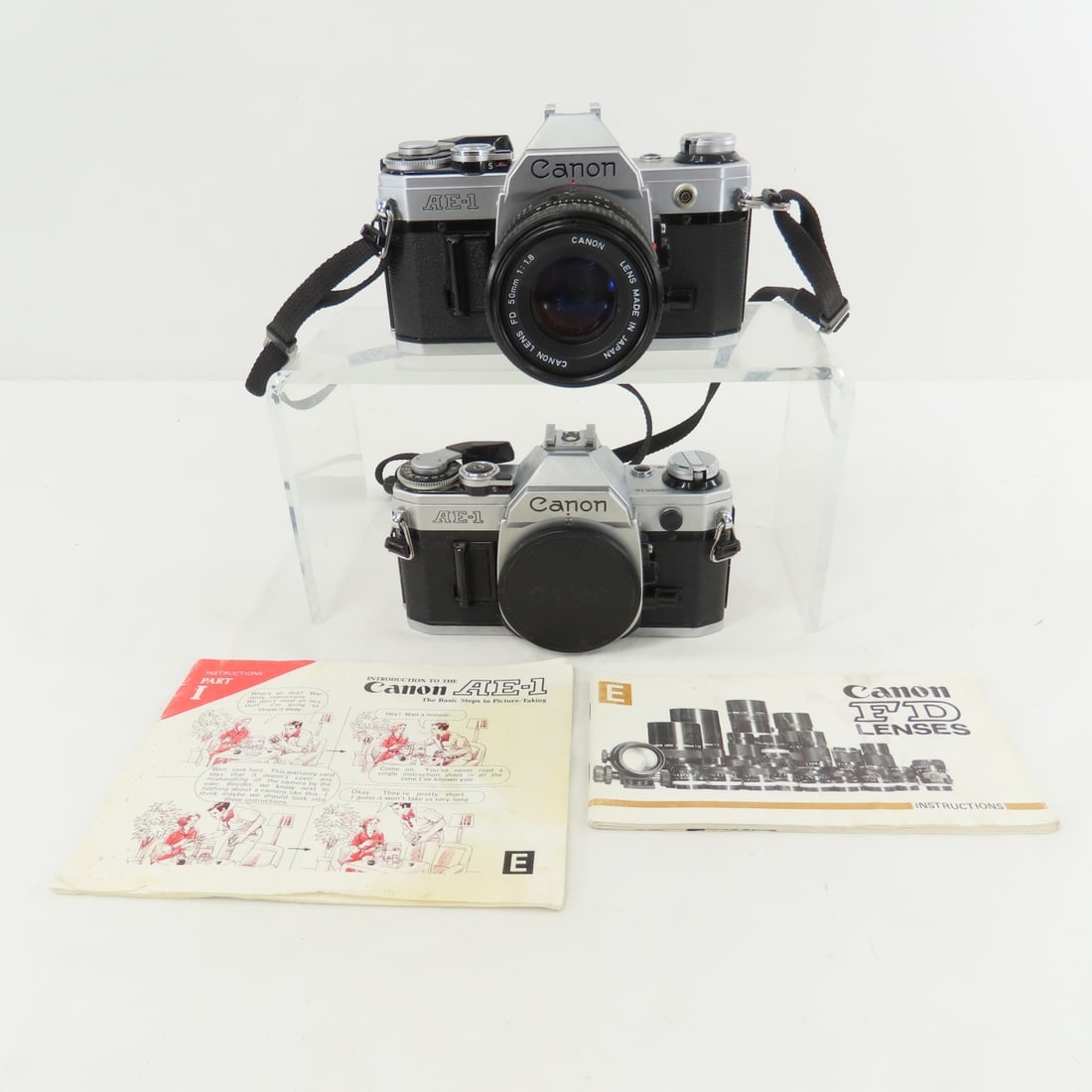 2 Canon AE-1 35mm Film Cameras & 50mm f/1.8 Lens (1 of 16)