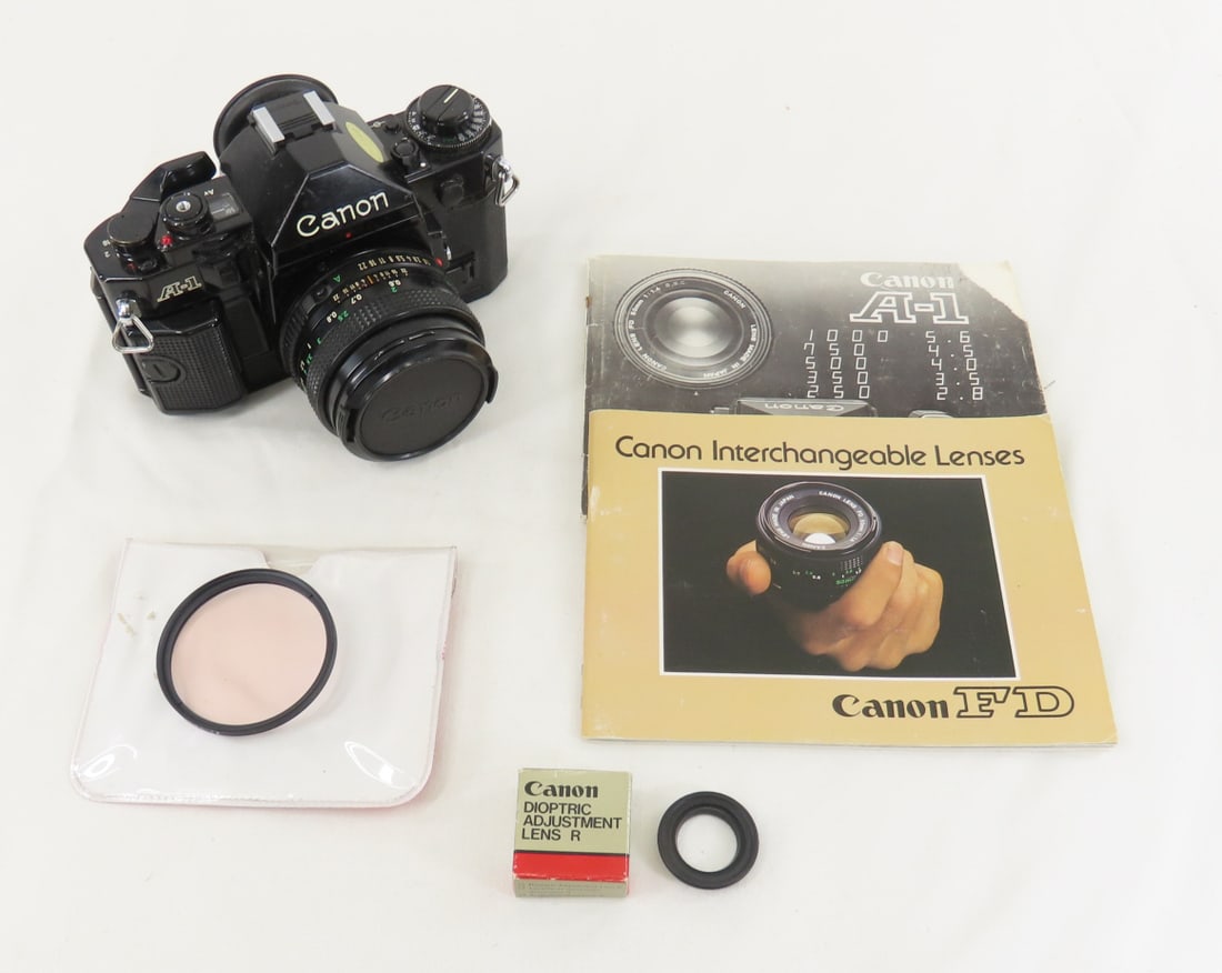 Canon A-1 35mm Film Camera & 50mm f/1.8 Lens (1 of 13)