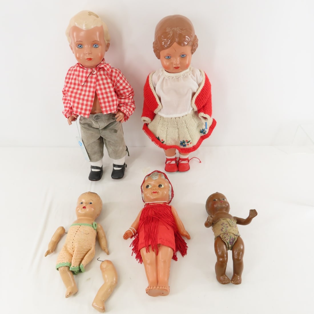 2 Schildkrot-Puppen & 3 Other Vintage Dolls (1 of 20)