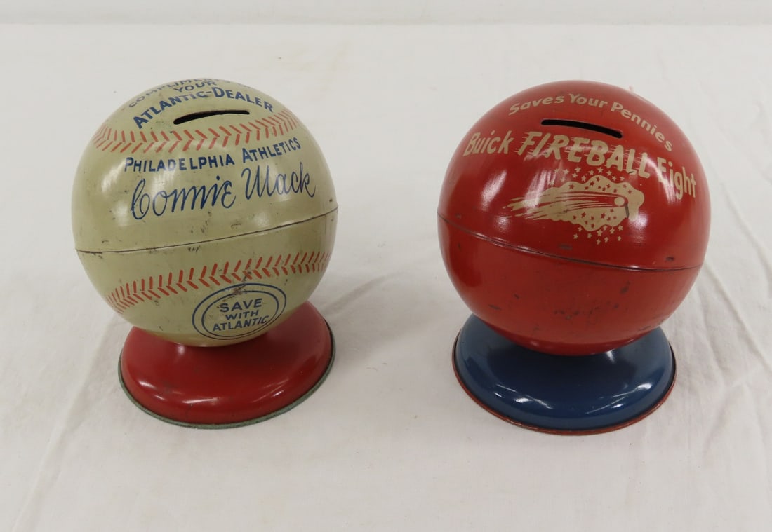 Vintage Buick Fireball Eight & Baseball Globe Bank (1 of 11)