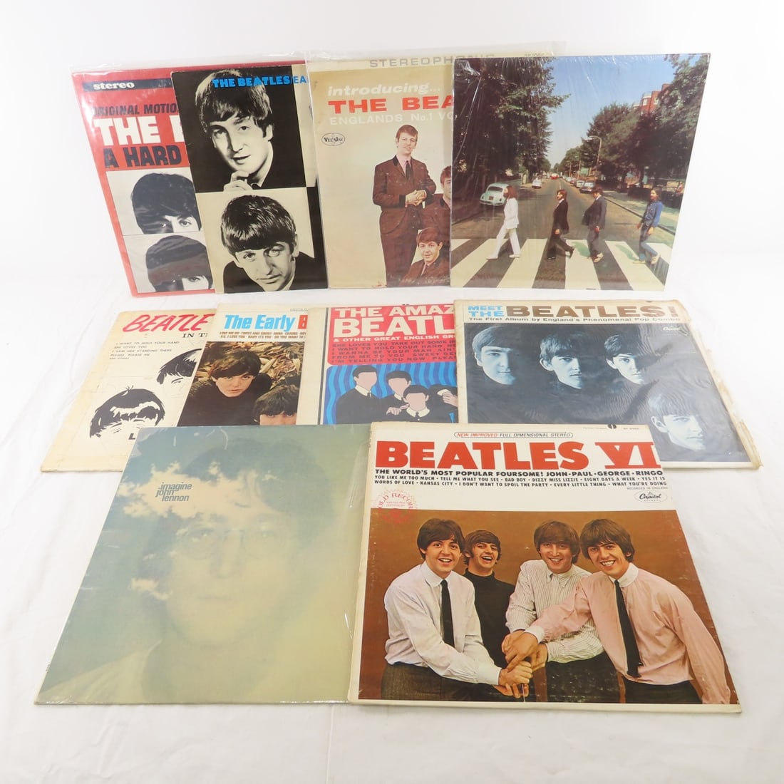10 Vintage Beatles LP Record Albums (1 of 20)