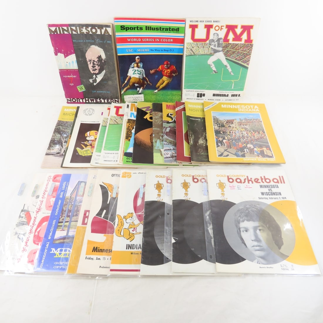 1950s-1970s Gopher Goalpost Programs & more (1 of 20)