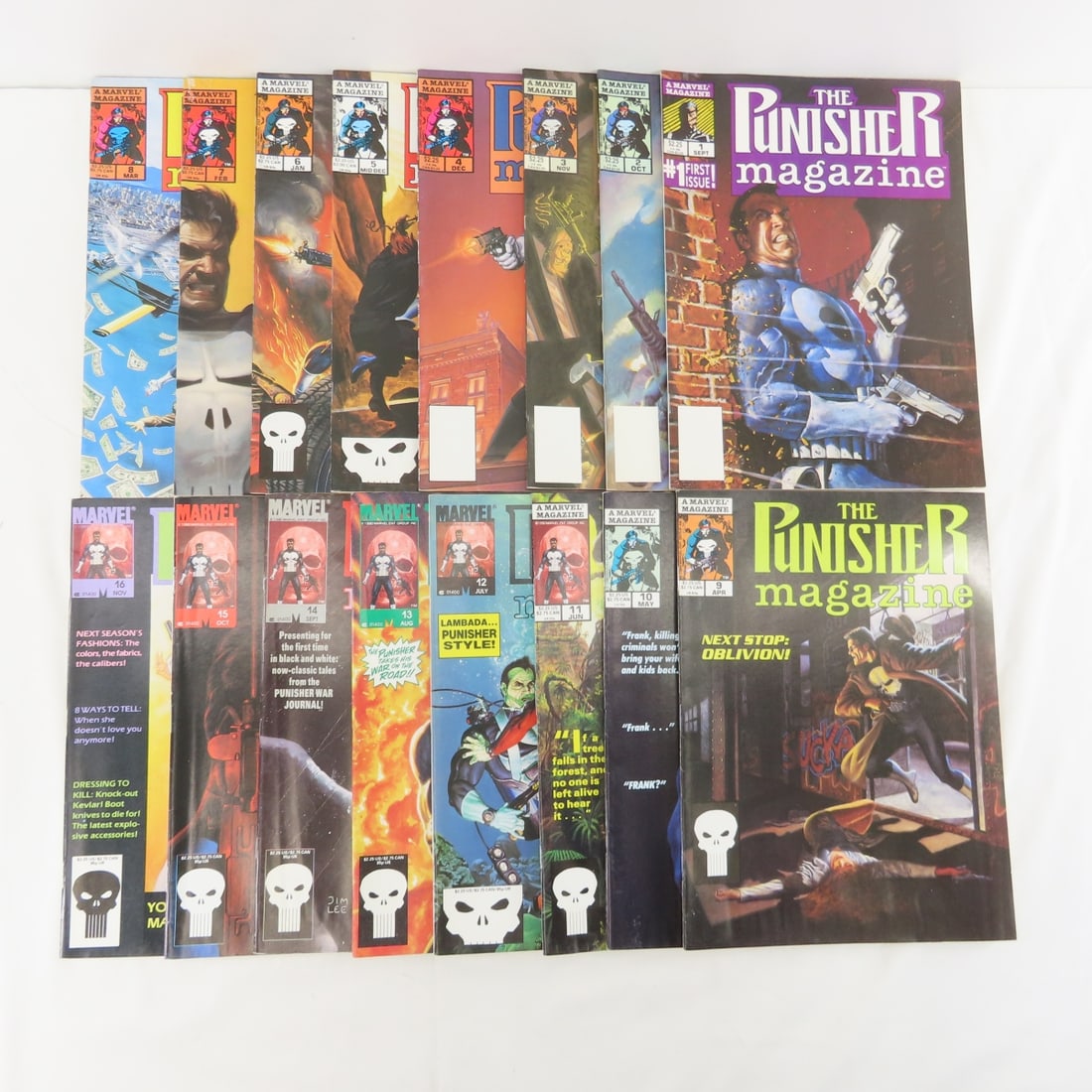 Punisher Magazines Complete Set, No. 1-16 (1 of 16)