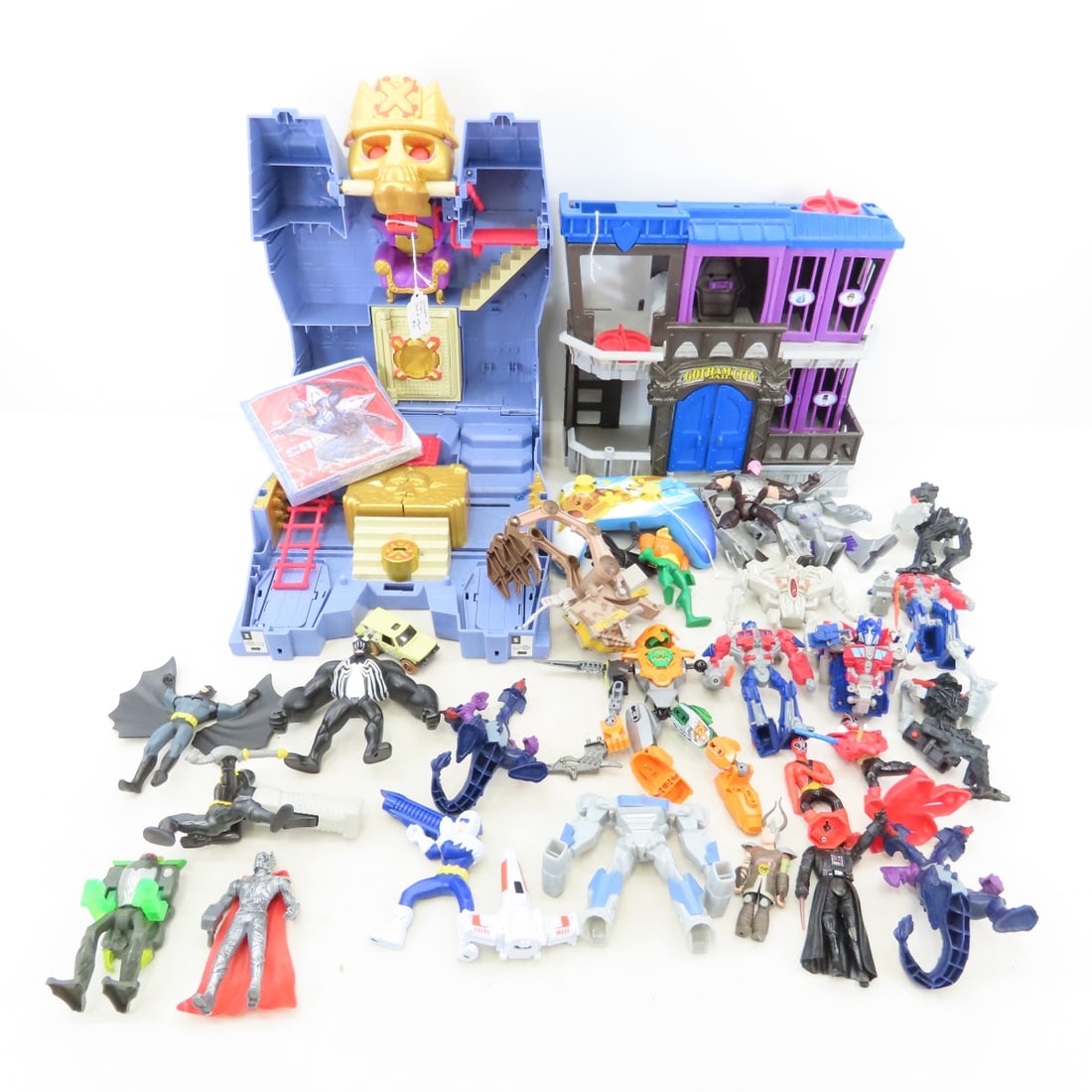 Action Figures, Gotham Jail, Treasure X & more: Action Figures, Gotham Jail, Treasure X & more - Power Rangers, Transformers, Ninja Turtles & more. Lot size: 20 x 20 x 15", 10lbsPhotos are part of description. Please ask questions and read terms &
