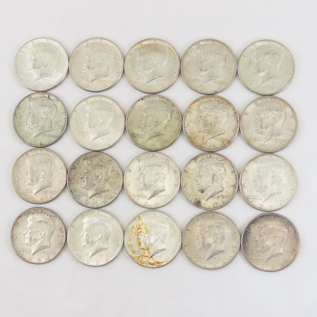 $10 face 1964 Silver Kennedy half dollars (1 of 10)