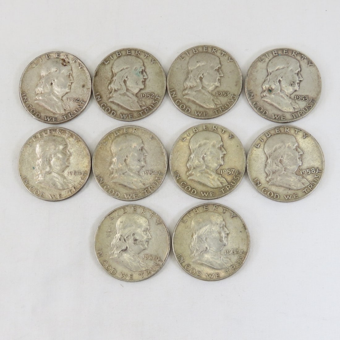 $5 Face Franklin Silver Half Dollars (1 of 11)