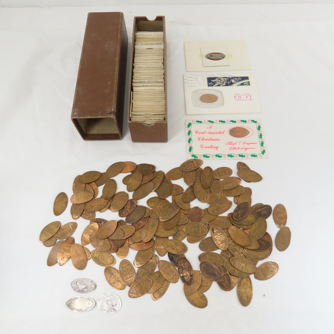Collection of Souvenir Squished Pennies & 2 Dimes (1 of 17)