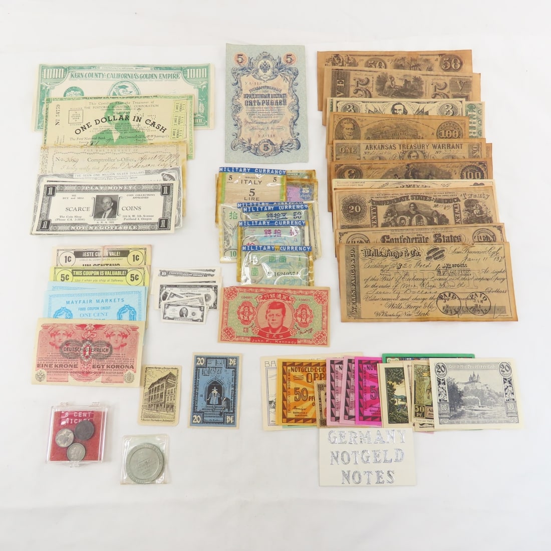 US Coins, Military Currency, Civil War Adv. Copies (1 of 19)