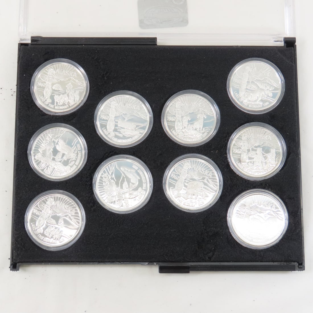 1962 Alaska 1ozt .999 Silver 10 Coin set - Proofs (1 of 20)