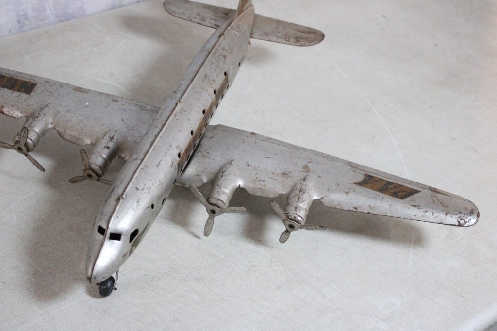1950's Marx Pan American World DC-4 Plane - 4