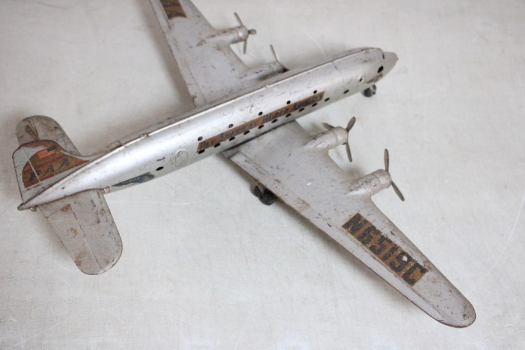 1950's Marx Pan American World DC-4 Plane - 8