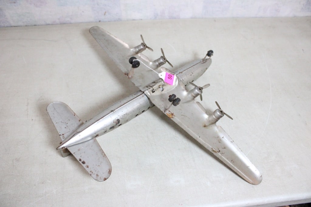 1950's Marx Pan American World DC-4 Plane - 9