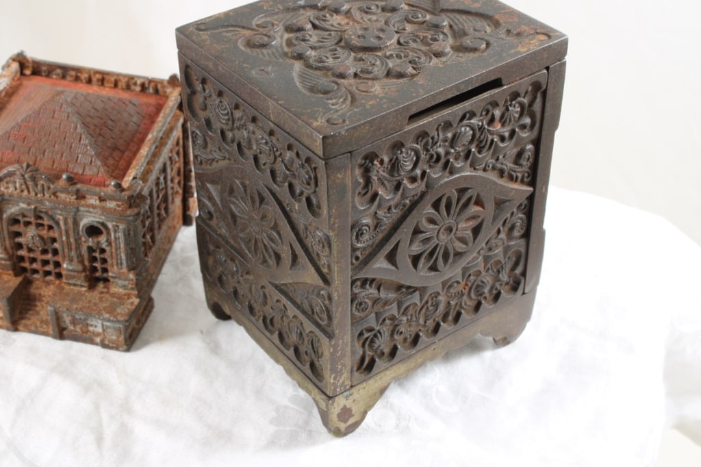 2 Antique Cast Iron Figural Banks - 7