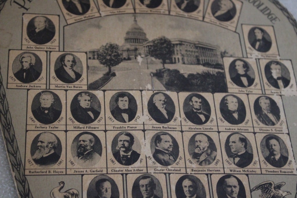 8 Antique Advertising Funeral Fans - 6