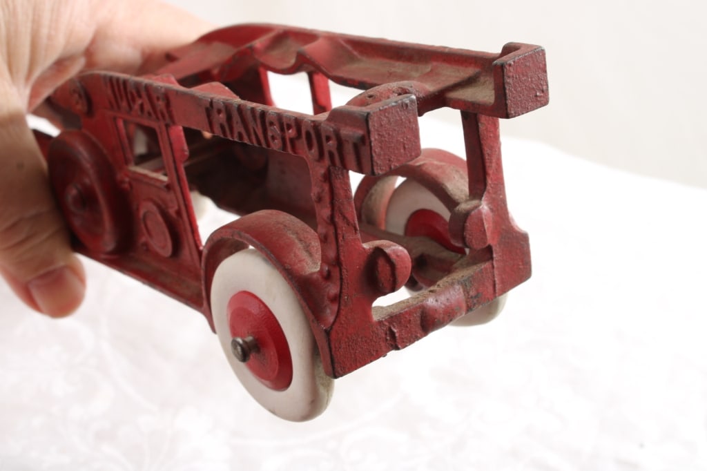 Hubley Nucar Transport Cast Iron Tractor Truck - 7