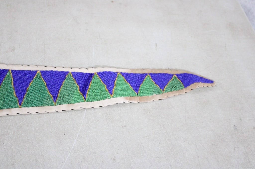 Tribal Yoruba Beaded Lizard Belt Sash - 11