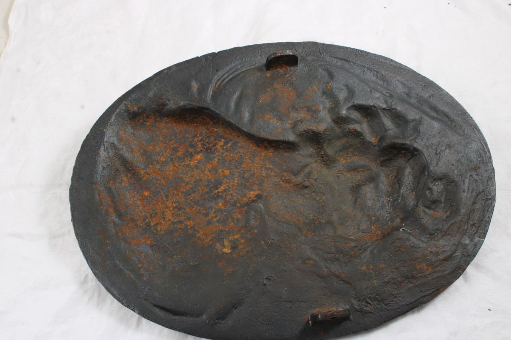 Victorian Art Nouveau Lady Bronze Wall Plaque - 6