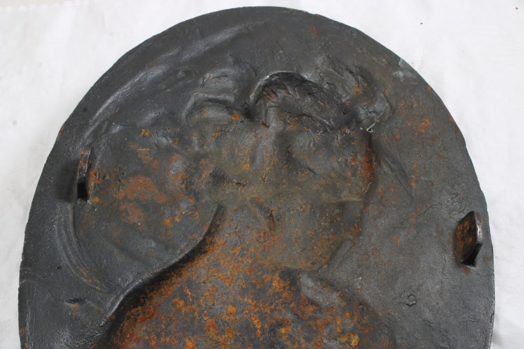 Victorian Art Nouveau Lady Bronze Wall Plaque - 7