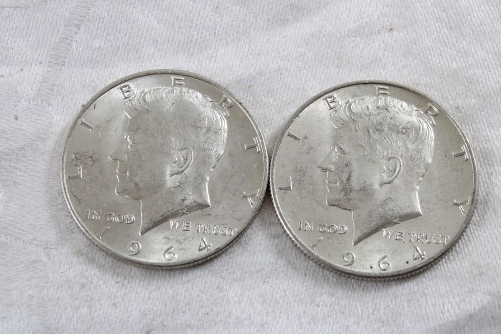 2 1964 JFK Silver Half Dollars (1 of 5)