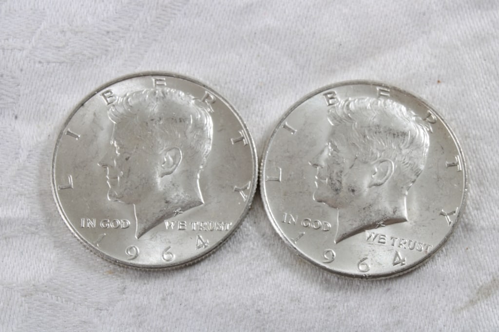 2 1964 JFK Silver Half Dollars (1 of 5)