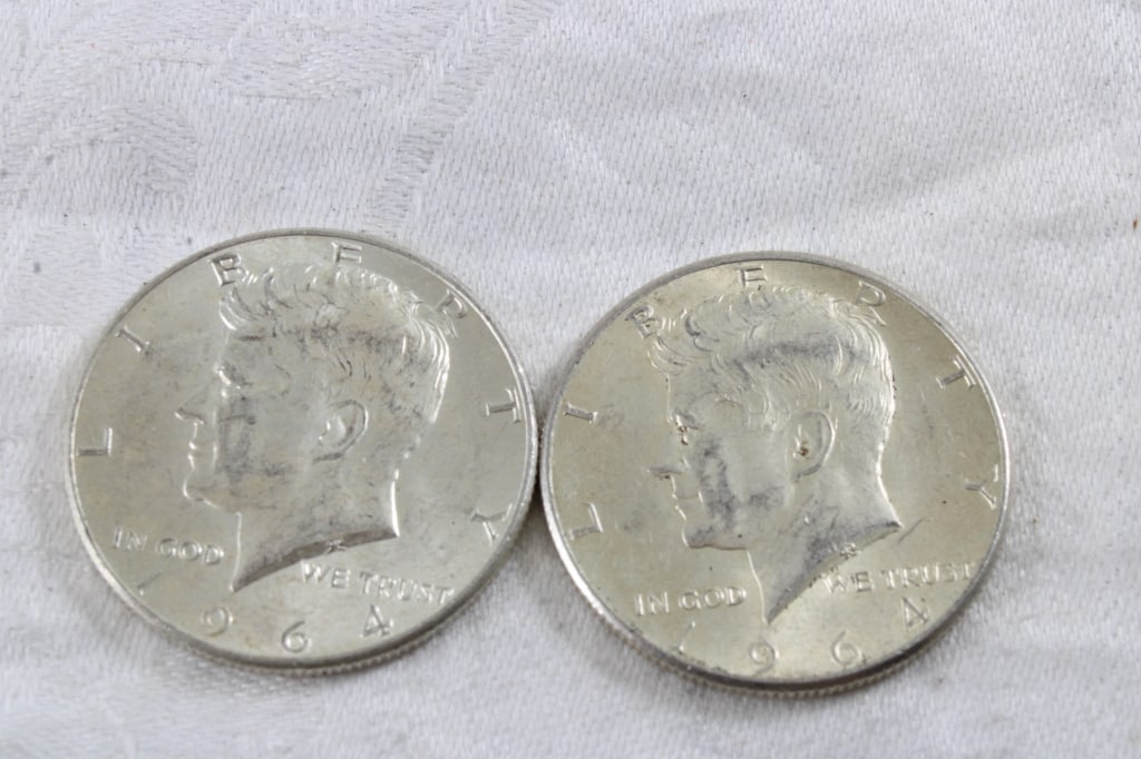 2 1964 JFK Silver Half Dollars (1 of 5)