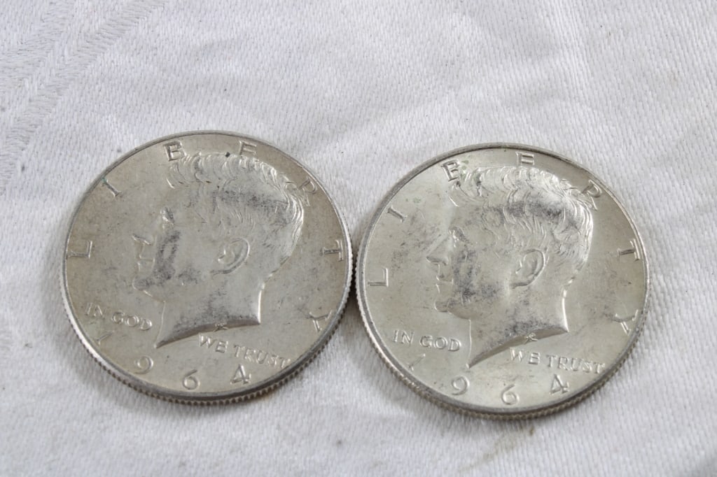 2 1964 JFK Silver Half Dollars (1 of 5)