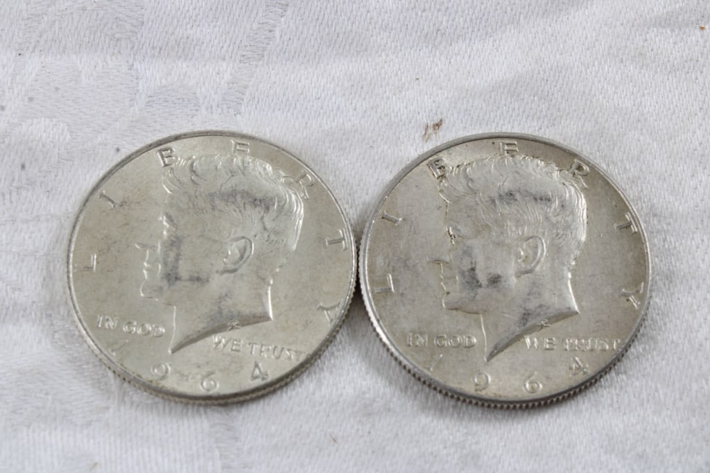 2 1964 JFK Silver Half Dollars (1 of 5)
