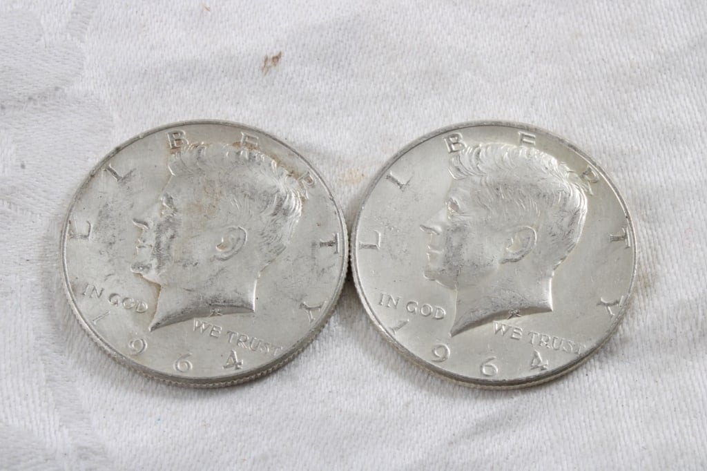 2 1964 JFK Silver Half Dollars (1 of 5)