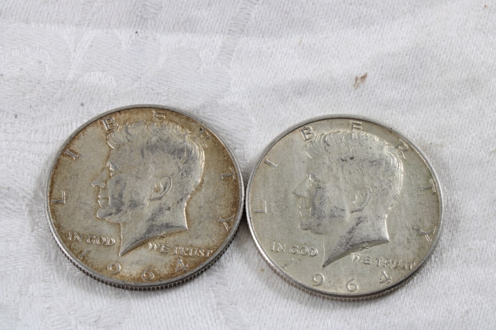 2 1964 JFK Silver Half Dollars (1 of 5)