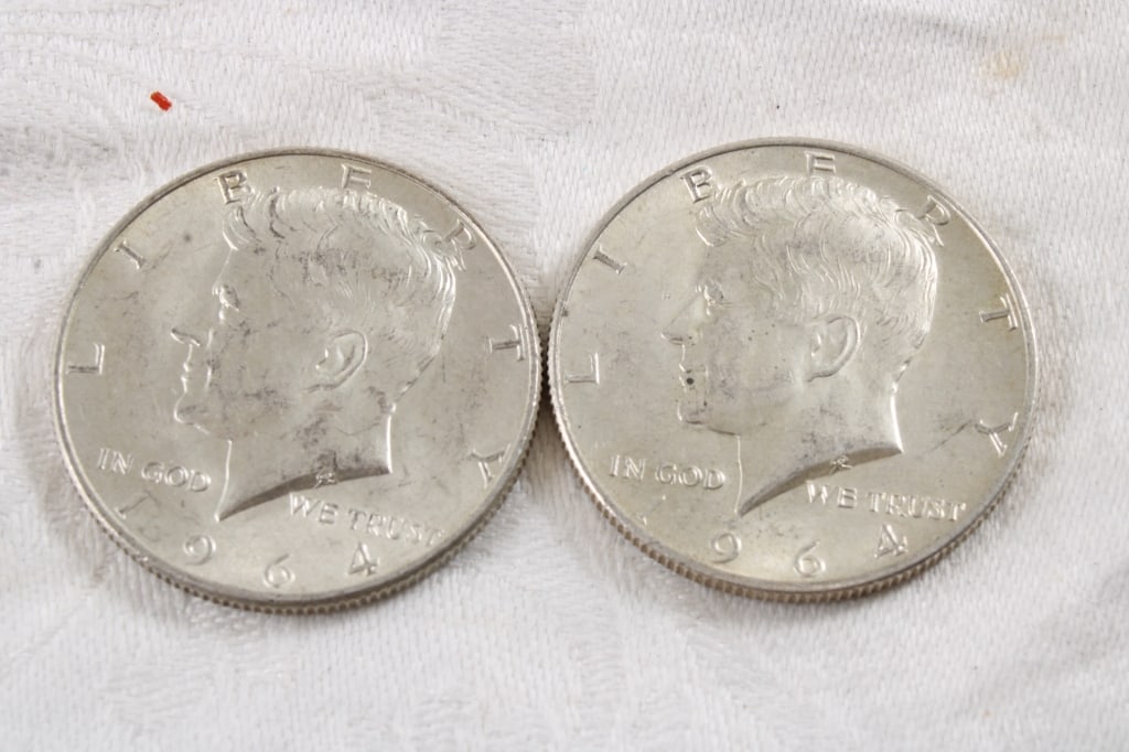2 1964 JFK Silver Half Dollars (1 of 5)