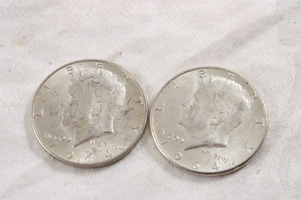 2 1964 JFK Silver Half Dollars (1 of 5)