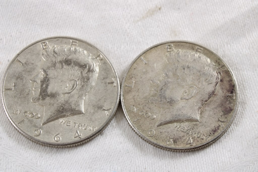 2 1964 JFK Silver Half Dollars (1 of 5)