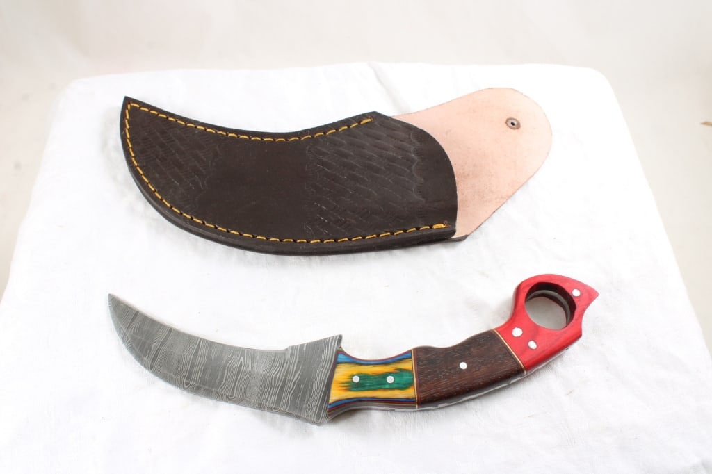 Custom Made Damascus Fixed Blade Knife (1 of 11)