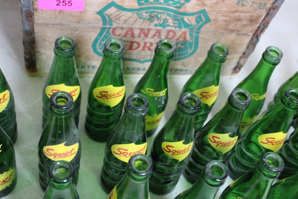 Canada Dry Crate with 24 Squirt 7 Oz Soda Bottles - 7