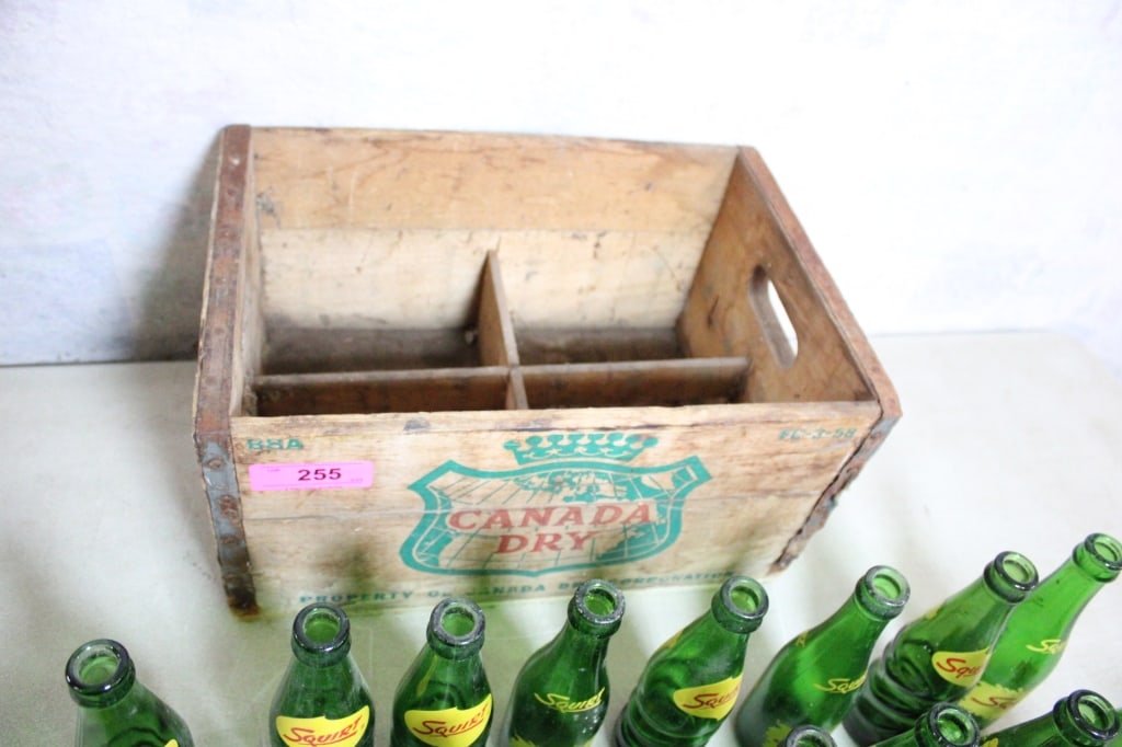 Canada Dry Crate with 24 Squirt 7 Oz Soda Bottles - 9
