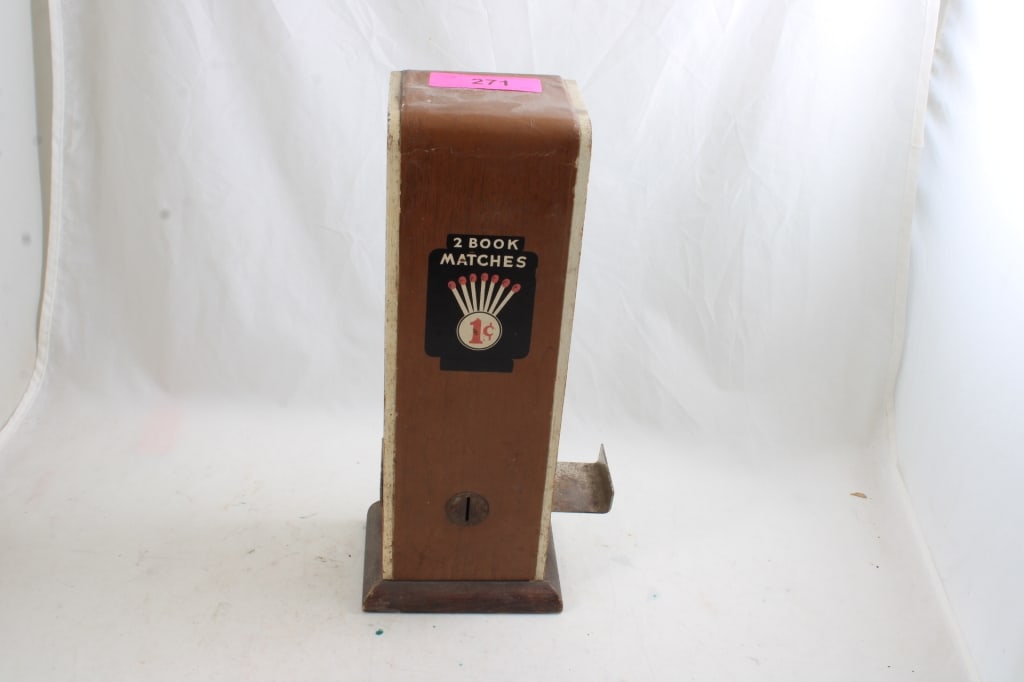 Universal Wood Matchbook Vending Machine 1 Cent (1 of 8)