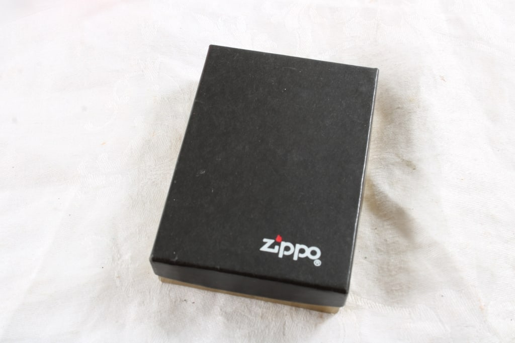 Black Matte with Brass Overlay Zippo Lighter NIB - 8