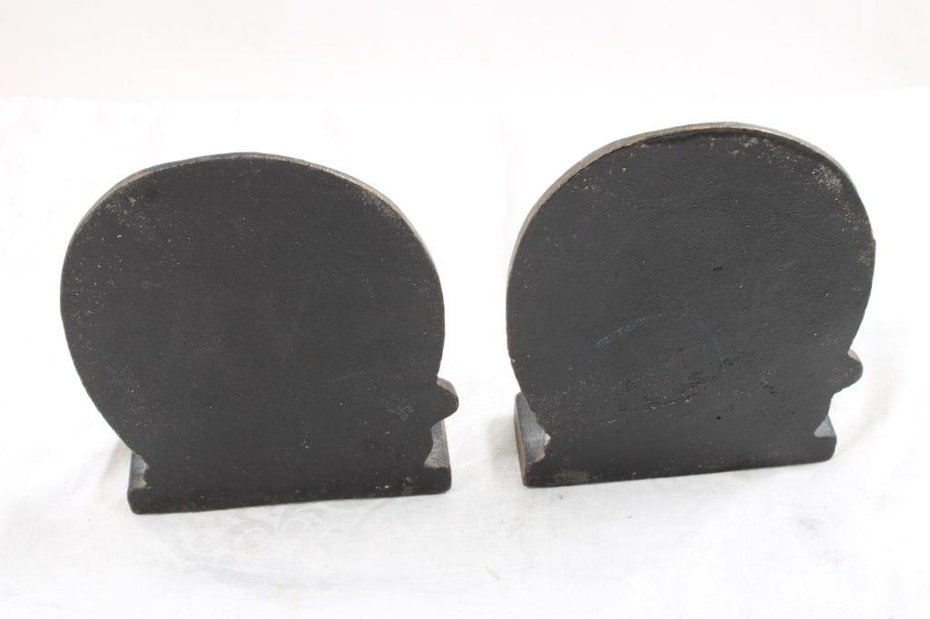 Pair Pirate Galleon Cast Iron Ship Bookends - 6