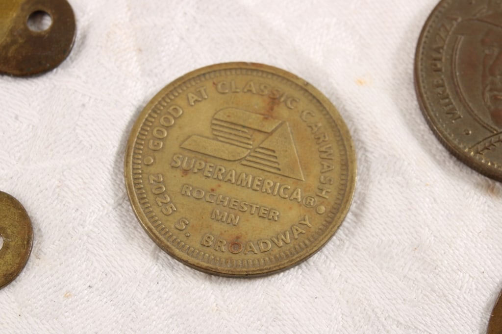 Dav, Pins, Dog License, Coat Check, Chevy Token - 10