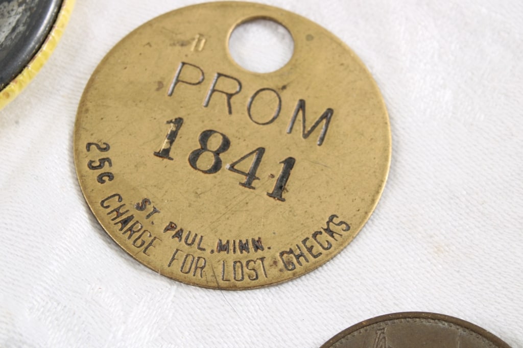 Dav, Pins, Dog License, Coat Check, Chevy Token - 12