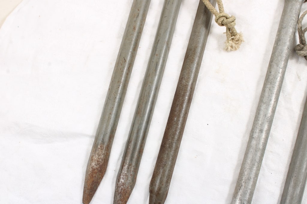 WW2 German Tent Stakes 3 Steel, 3 Aluminum - 3