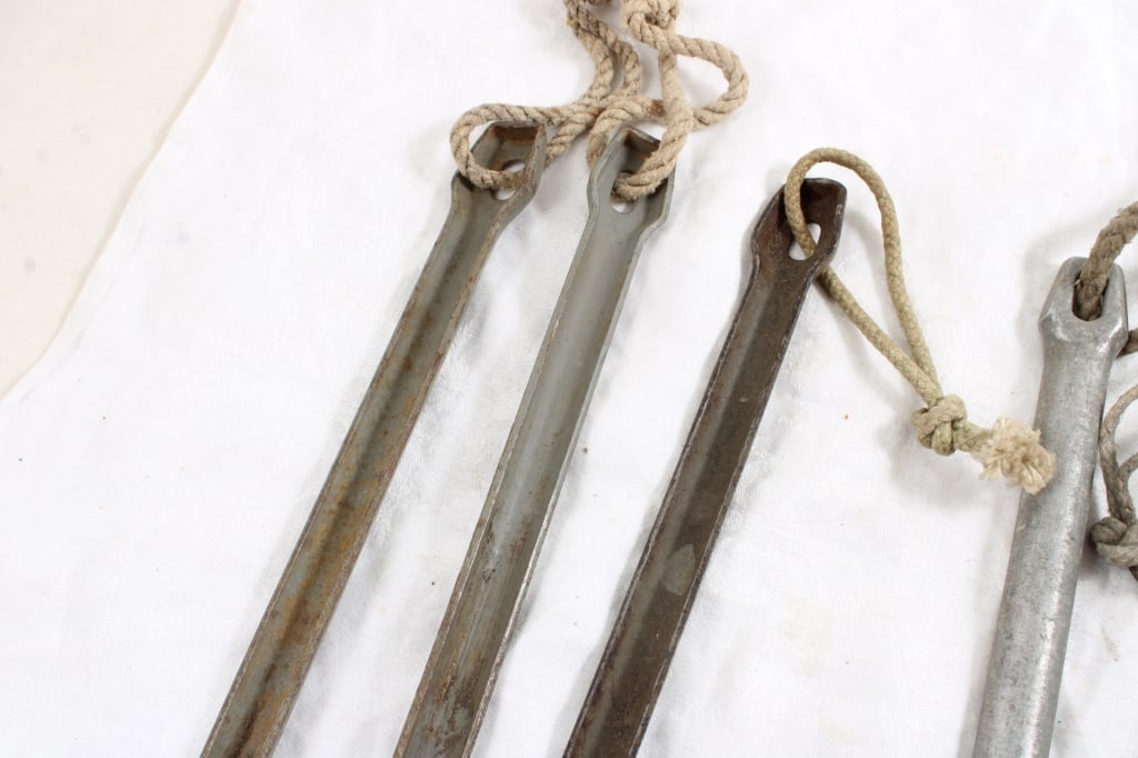 WW2 German Tent Stakes 3 Steel, 3 Aluminum - 5