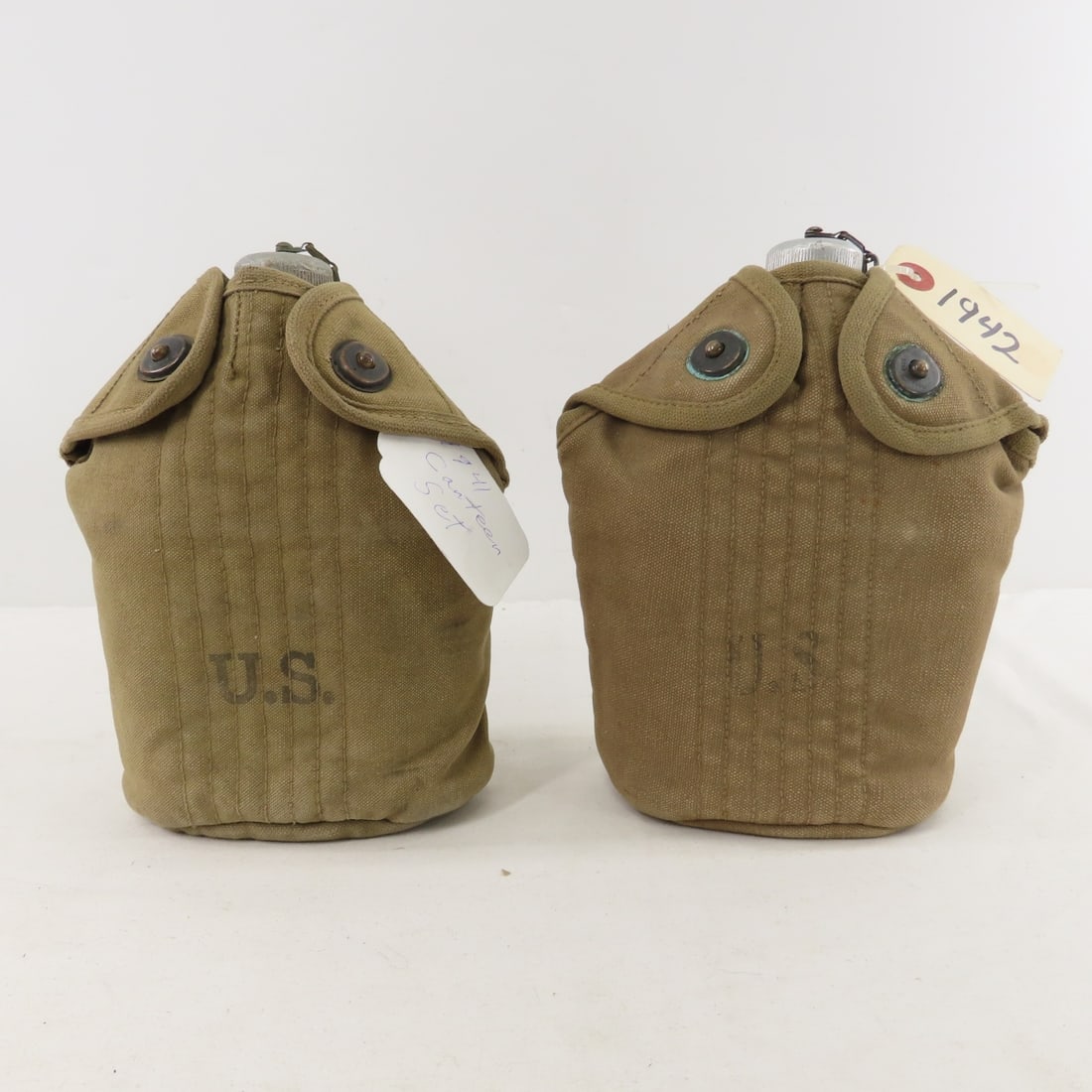 WWII US Military Canteens, Covers, Mess Kits - 2