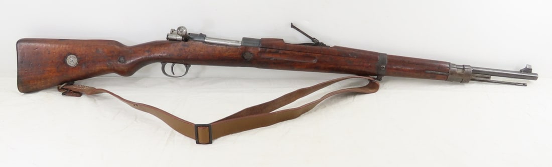 1938 Czech VZ24 Rifle 8mm: 1938 Czech VZ24 Rifle 8mm - SN# E16066, mfg by Zbrojovka Brno 1924-42, import CAI St Alban, VT, 23" barrel, front blade, rear ladder sight, 5 round box magazine, wood stock marked 16066, sling loops,