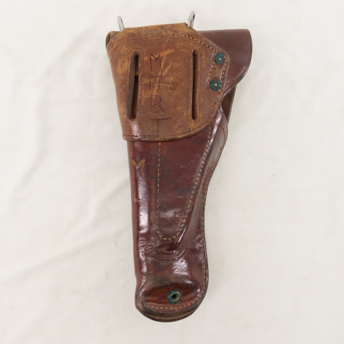 3 WWII Brown Leather Boyt Holsters - 14